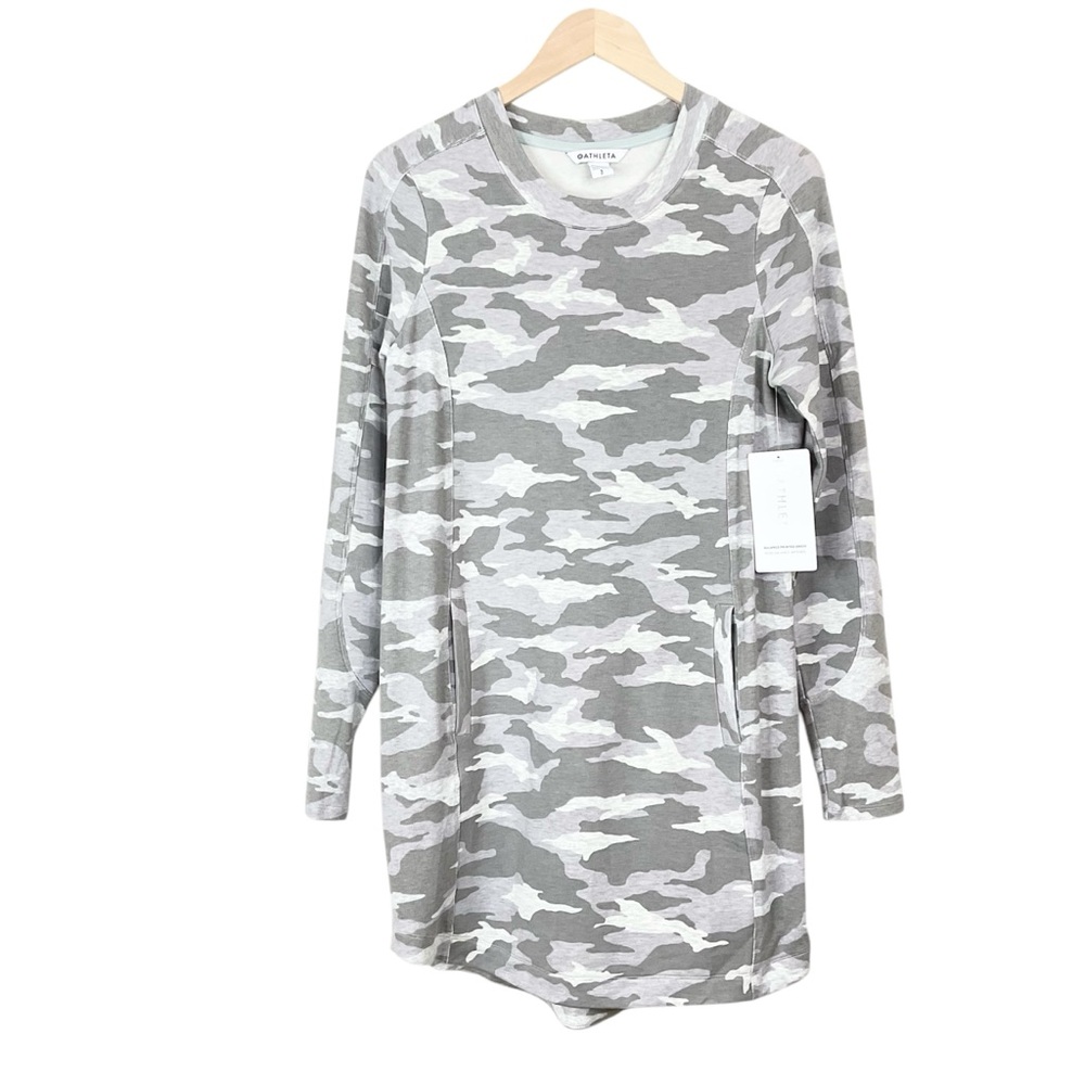 Athleta Balance Printed Dress Gray Size Small Petite